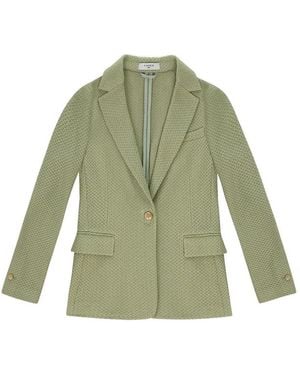 Circolo 1901 Single-Breasted Slim-Fit Knitted Cotton Blazer - Green