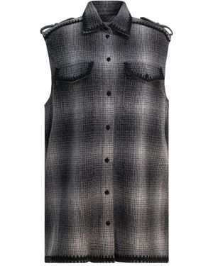 Golden Goose Vestido corto a cuadros - Negro