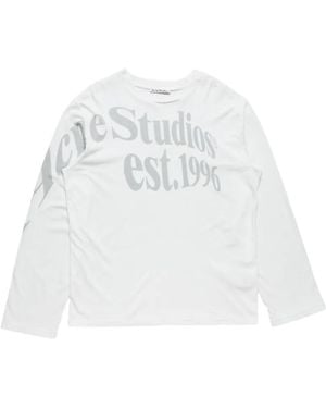 Acne Studios Long Sleeve Graphic T-Shirt - White