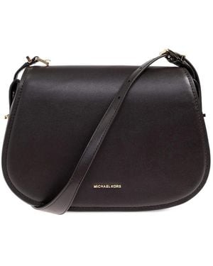 MICHAEL Michael Kors Medium Lydia Leather Cross Body Bag - Black