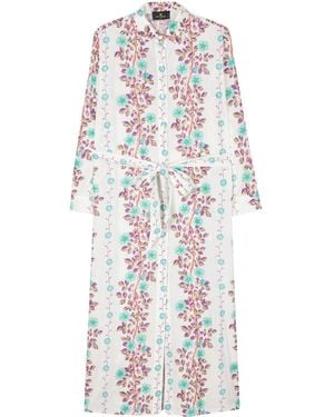 Etro フローラル シャツドレス - ホワイト