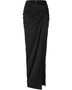Oude Waag Knot-Front Split Maxi Skirt - Black