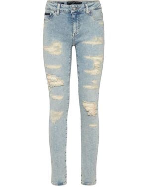 Philipp Plein High-Waist Jeans - Blue