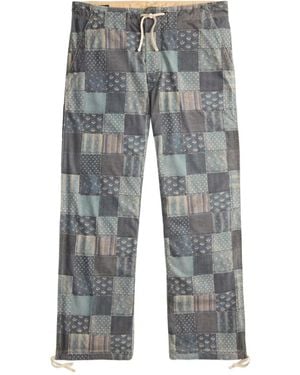 RRL パッチワーク パンツ - グレー