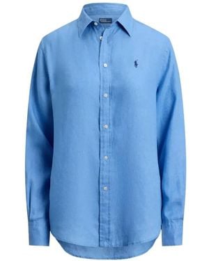 Polo Ralph Lauren Logo-Embroidered Shirt - Blue