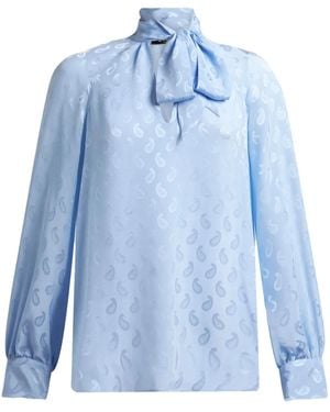Etro Silk Jacquard Blouse - Blue