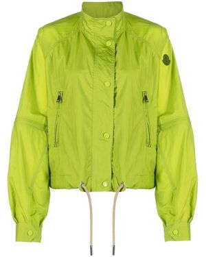 Moncler High-Neck Lightweight Jacket - Green