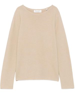 Marc O' Polo Boat-Neck Long-Sleeve Top - Natural