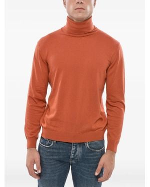 Malo Cashmere Turtleneck Jumper - Orange