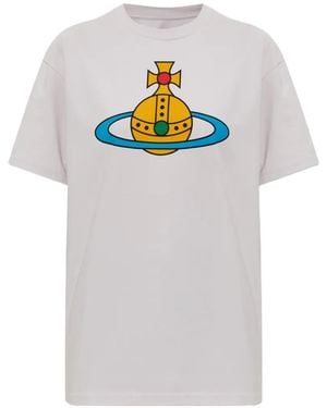 Vivienne Westwood T-Shirt À Imprimé Orb - Grey