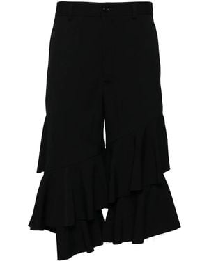 COMME DES GARÇON BLACK Ruffle Shorts - Black