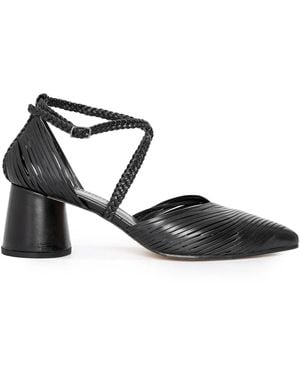 Sarah Chofakian Deux Magot Braided Strap Court Shoes - Black