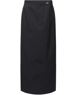 MM6 by Maison Margiela Panelled Midi Skirt - Black
