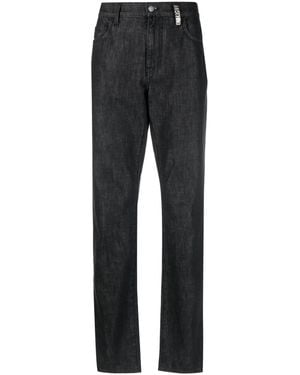 Moschino Dark-Wash Slim-Fit Jeans - Black