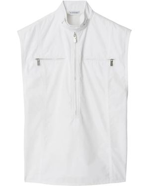 Burberry ハーフジップ タンクトップ - ホワイト