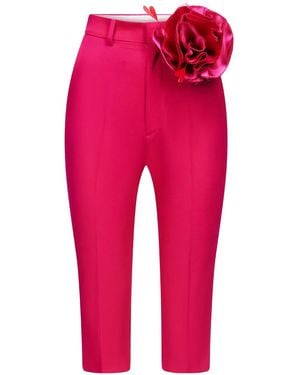 Area Shorts Met Bloemenpatch - Rood