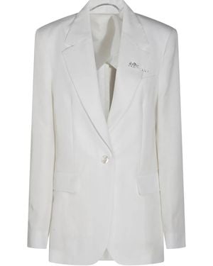 Blumarine Einreihiges Sakko Mit Logo - Grau