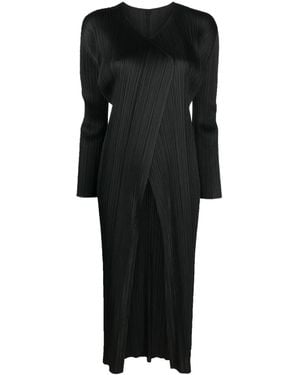 Pleats Please Issey Miyake プリーツ シングルコート - ブラック