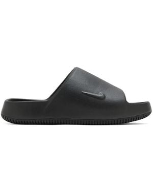 Nike Calm 2.0 Embossed-Logo Slides - Black