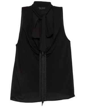 Liu Jo Top Con Lazo En El Cuello - Negro