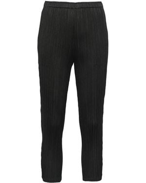 Pleats Please Issey Miyake Pantaloni Wormhole - Nero
