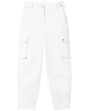 Twinset Pantalon Cargo En Coton Bio - White