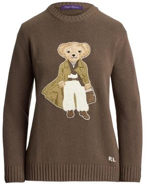 Ralph Lauren Polo Bear Cashmere Sweater - Brown