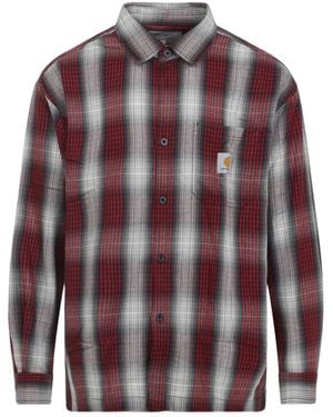 Carhartt L/ Harlin Check-Pattern Pocket-Detail Shirt - Red