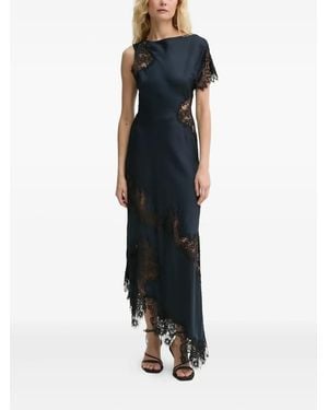 A.L.C. Alessia Lace-Insert Asymmetrical Dress - Blue
