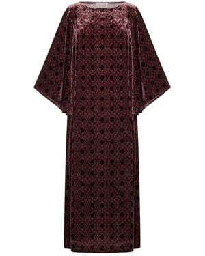 Pierre Louis Mascia Maxikleid Mit Geometrischem Muster - Rot