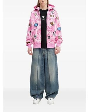 Aape By A Bathing Ape Baby Milo Camouflage-Print Hoodie - Pink