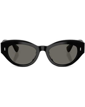 Oliver Peoples Lerrue Acetate Cat-Eye Sunglasses - Black