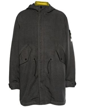 Stone Island Parka 7100013 Dense Oxford En Nylon - Gray