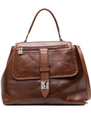 Ermanno Scervino Mini Sac À Main En Cuir Liza - Marron