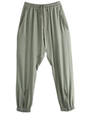 Rick Owens Drawstring Zip Trousers - Green