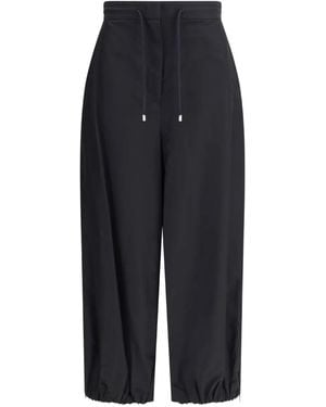 Loewe Elasticated-Cuff Pleated Trousers - Black
