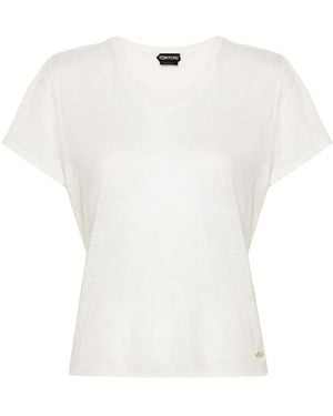 Tom Ford スラブジャージー Tシャツ - ホワイト