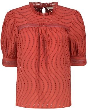 Ulla Johnson Virginia Ruffled Blouse - Red