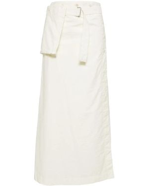 Lemaire Belted Wrap Maxi Skirt - White