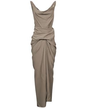 Rick Owens Ärmelloses Kleid Mit Drapierung - Grau