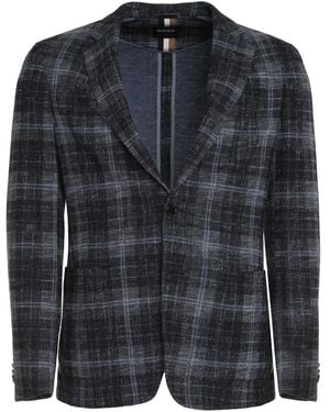 BOSS Checked Blazer - Black