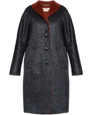 Marni Abrigo con ribete en contraste - Negro