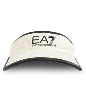 EA7 Logo-Print Visor Cap - Natural