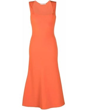 Stella McCartney Robe Sans Manches À Encolure Carrée - Orange
