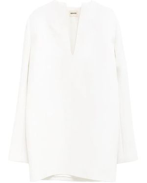 KHAITE Jurk Met V-Hals - Wit