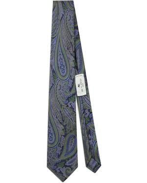 Etro ペイズリー ネクタイ - ブルー