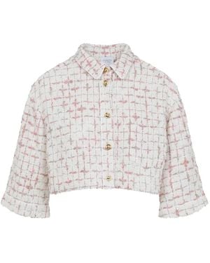 Giambattista Valli Cropped-Seidenhemd - Weiß