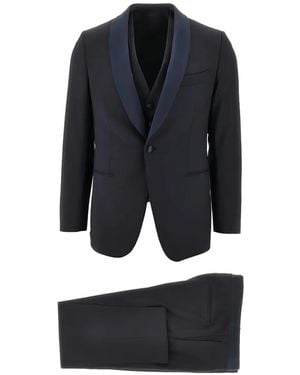Caruso Shawl-Collar Suit - Blue
