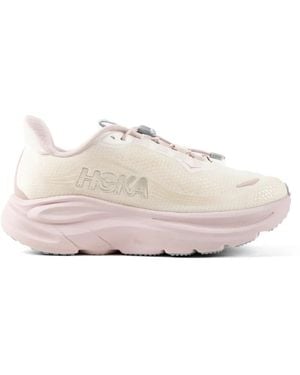Hoka One One Logo-Print Panelled Trainers - Pink