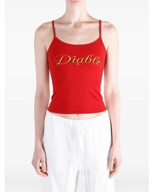 Willy Chavarria Diablo Cholita Tank Top - Red